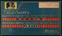 6g218 NUMBER PLEASE board game 1961 hosted by emcee Bud Collyer on ABC TV!