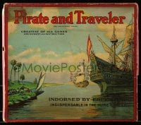 6g225 PIRATE & TRAVELER board game 1911 indorsed by educators, from Milton Bradley!