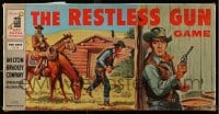 6g231 RESTLESS GUN board game 1959 John Payne, Dan Blocker before he became Hoss in Bonanza!