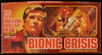 6g235 SIX MILLION DOLLAR MAN board game 1976 help Lee Majors solve his Bionic Crisis!