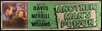 6g377 ANOTHER MAN'S POISON paper banner 1952 Bette Davis scared too much about men & too little about rules!