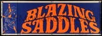 6g380 BLAZING SADDLES paper banner 1974 classic Mel Brooks western, Cleavon Little & Mel Brooks!