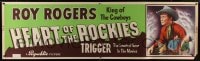 6g385 HEART OF THE ROCKIES paper banner 1951 close-up artwork of Roy Rogers & Trigger!