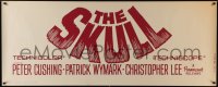 6g398 SKULL paper banner 1965 Peter Cushing, Christopher Lee, cool horror title treatment!