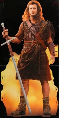 6g020 BRAVEHEART standee 1995 Mel Gibson as William Wallace & gorgeous Sophie Marceau!