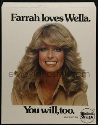 6g053 FARRAH FAWCETT standee 1970s she loves Wella hair products & you will too!