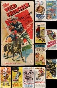 6h164 LOT OF 11 FOLDED THREE-SHEETS 1940s-1960s great images from a variety of different movies!