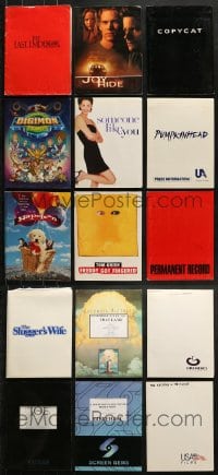 6h283 LOT OF 15 PRESSKITS WITH 2 STILLS EACH 1980s-2000s containing a total of 30 stills!