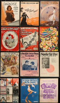 6h307 LOT OF 20 SHEET MUSIC 1920s-1930s great songs from a variety of different movies!