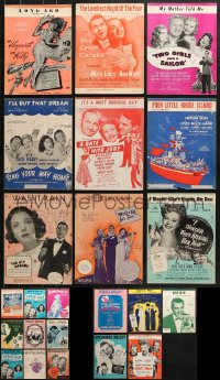 6h304 LOT OF 23 SHEET MUSIC 1930s-1950s great songs from a variety of different movies!