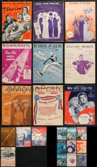 6h305 LOT OF 22 SHEET MUSIC 1930s-1940s great songs from a variety of different movies!
