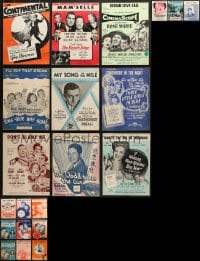 6h306 LOT OF 21 SHEET MUSIC 1930s-1950s great songs from a variety of different movies!