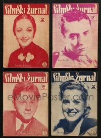 6h027 LOT OF 4 YUGOSLAVIAN FILMSKI ZURNAL MOVIE MAGAZINES 1940 great images & information!