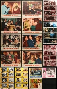 6h203 LOT OF 67 LOBBY CARDS 1950s-1980s mostly complete sets from a variety of different movies!