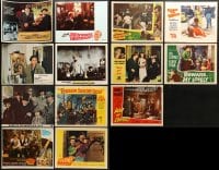 6h234 LOT OF 13 LOBBY CARDS 1950s-1970s great scenes from a variety of different movies!