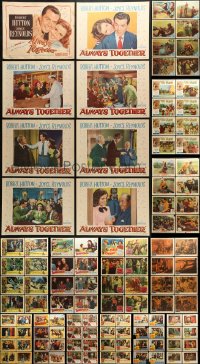 6h179 LOT OF 152 LOBBY CARDS 1940s-1950s complete sets of 8 cards from 19 different movies!