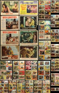 6h172 LOT OF 210 1950S LOBBY CARDS 1950s incomplete sets from a variety of different movies!