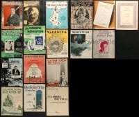 6h309 LOT OF 17 SHEET MUSIC 1910s-1930s a variety of great songs + cool cover art!