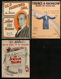 6h340 LOT OF 3 AL JOLSON SHEET MUSIC 1920s-1940s a variety of different songs!