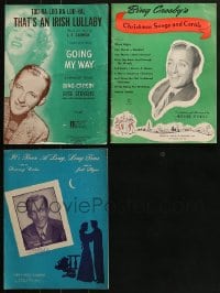 6h339 LOT OF 3 BING CROSBY SHEET MUSIC AND SONG BOOK 1930s-1940s a variety of different songs!