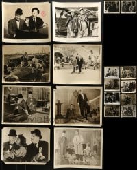 6h031 LOT OF 18 LAUREL AND HARDY RE-STRIKE 8X10 STILLS 1950s-1960s from some of their best movies!