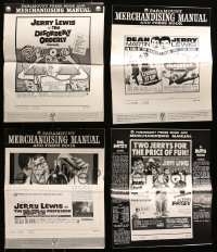6h269 LOT OF 4 UNCUT JERRY LEWIS PRESSBOOKS 1960s Nutty Professor, Disorderly Orderly & more!