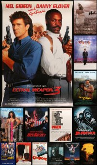 6h454 LOT OF 17 UNFOLDED MOSTLY DOUBLE-SIDED 27X40 ONE-SHEETS 1990s a variety of movie images!