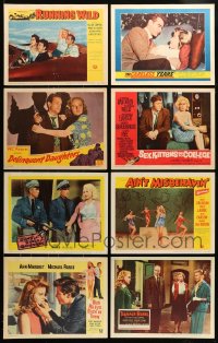 6h243 LOT OF 8 BAD GIRL LOBBY CARDS 1950s-1960s scenes with sexy Mamie Van Doren & more!