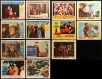 6h232 LOT OF 13 LOBBY CARDS FROM GREGORY PECK MOVIES 1950s-1960s from several different movies!