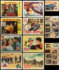 6h220 LOT OF 25 LOBBY CARDS FROM AUDIE MURPHY MOVIES 1950s-1960s from several different movies!