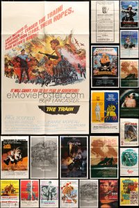 6h149 LOT OF 33 FOLDED ONE-SHEETS 1950s-1980s great images from a variety of different movies!
