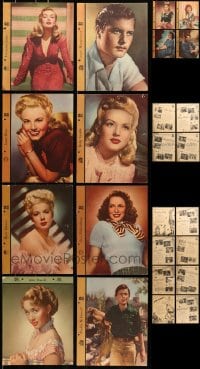 6h028 LOT OF 12 DIXIE ICE CREAM PREMIUMS 1940s great color portraits of top Hollywood stars!