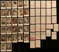 6h005 LOT OF 27 SPANISH ADVERTISING CARDS 1920s-1930s portraits of silent actors & actresses!!