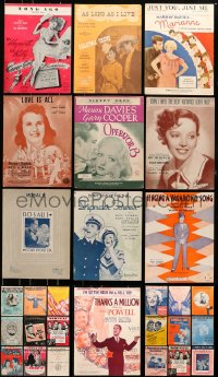 6h301 LOT OF 28 SHEET MUSIC 1920s-1940s great songs from a variety of different movies!