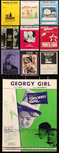 6h319 LOT OF 10 MOSTLY 1960S-70S SHEET MUSIC 1960s-1970s great songs from a variety of different movies!