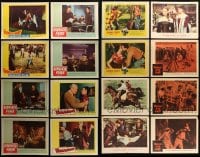 6h230 LOT OF 16 LOBBY CARDS 1950s-1960s incomplete sets from a variety of different movies!