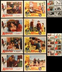 6h223 LOT OF 22 LOBBY CARDS 1950s-1960s incomplete sets from a variety of different movies!