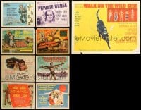 6h237 LOT OF 9 TITLE CARDS 1940s-1960s great images from a variety of different movies!