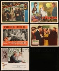 6h248 LOT OF 5 LOBBY CARDS FROM HENRY FONDA MOVIES 1940s-1980s from five different movies!