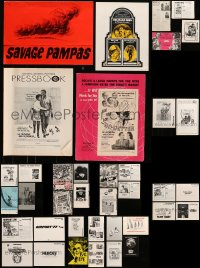 6h263 LOT OF 38 UNCUT PRESSBOOKS 1960s-1970s advertising for a variety of different movies!