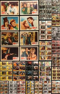 6h175 LOT OF 168 LOBBY CARDS 1950s-1980s complete sets of 8 cards from 21 different movies!