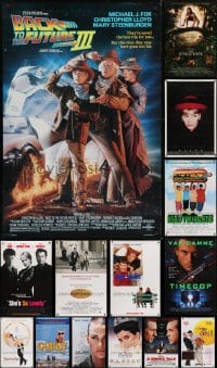 6h455 LOT OF 17 UNFOLDED DOUBLE-SIDED MOSTLY 27X40 ONE-SHEETS 1990s a variety of movie images!