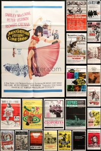 6h153 LOT OF 24 FOLDED ONE-SHEETS 1960s-1970s great images from a variety of different movies!