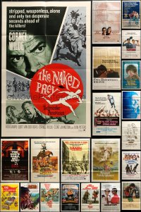6h108 LOT OF 87 FOLDED ONE-SHEETS 1950s-1980s great images from a variety of different movies!