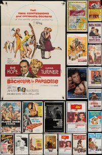 6h151 LOT OF 28 FOLDED ONE-SHEETS 1950s-1970s great images from a variety of different movies!