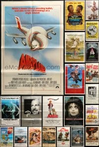 6h123 LOT OF 68 FOLDED ONE-SHEETS 1950s-1980s great images from a variety of different movies!