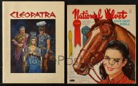 6h385 LOT OF 2 ELIZABETH TAYLOR ITEMS 1960s Cleopatra program & National Velvet paper dolls!