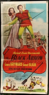6j553 BLACK ARROW 3sh 1948 Louis Hayward, Janet Blair, written by Robert Louis Stevenson!