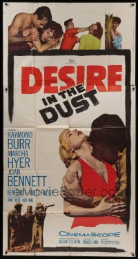 6j614 DESIRE IN THE DUST 3sh 1960 only the hot sun was witness to Martha Hyer's shameless sin!