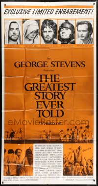 6j681 GREATEST STORY EVER TOLD 3sh 1965 Max von Sydow as Jesus, exclusive limited engagement!